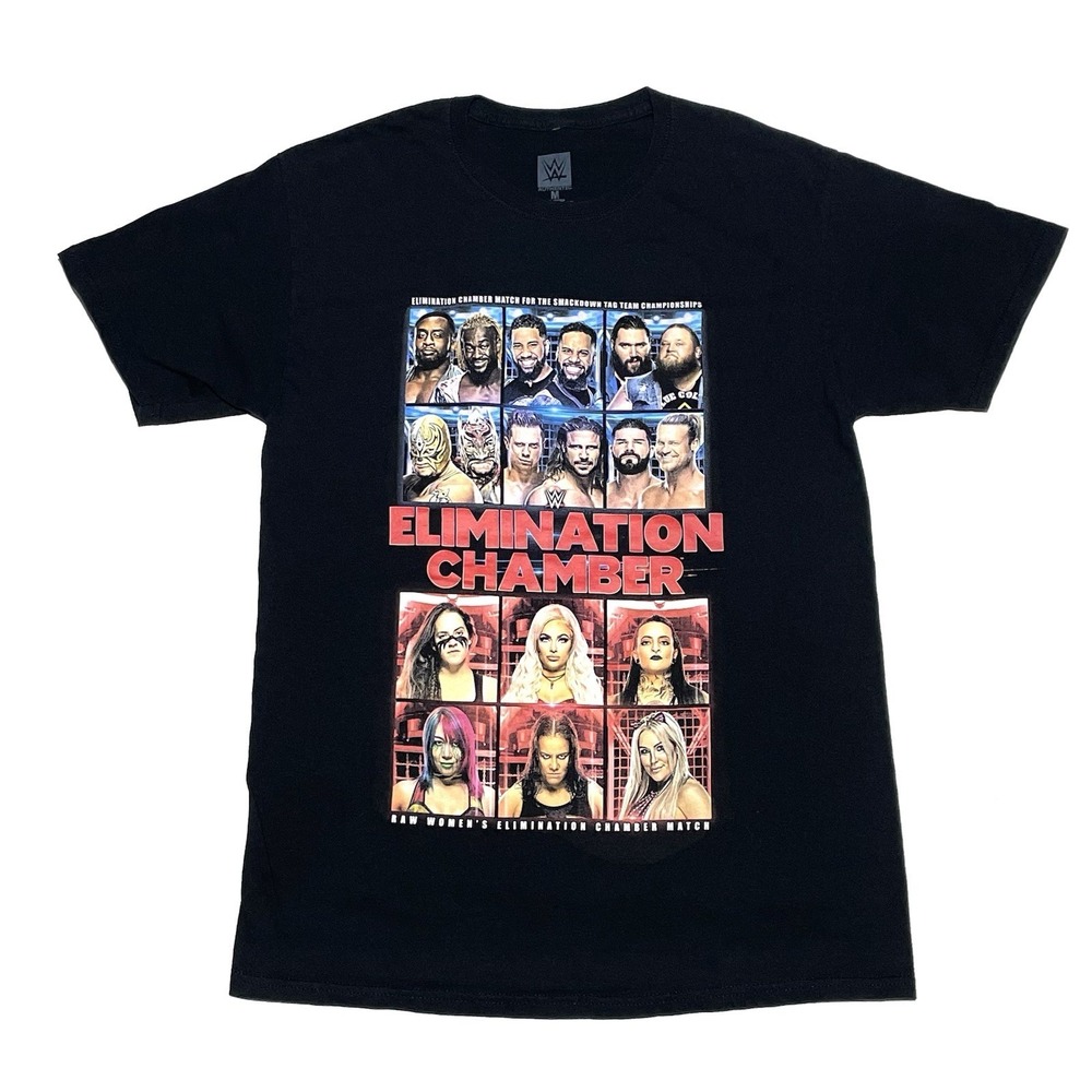 WWE Authentic Elimination Chamber 2020 Philadelphia PA T-Shirt Mens M - 2‎ Sided